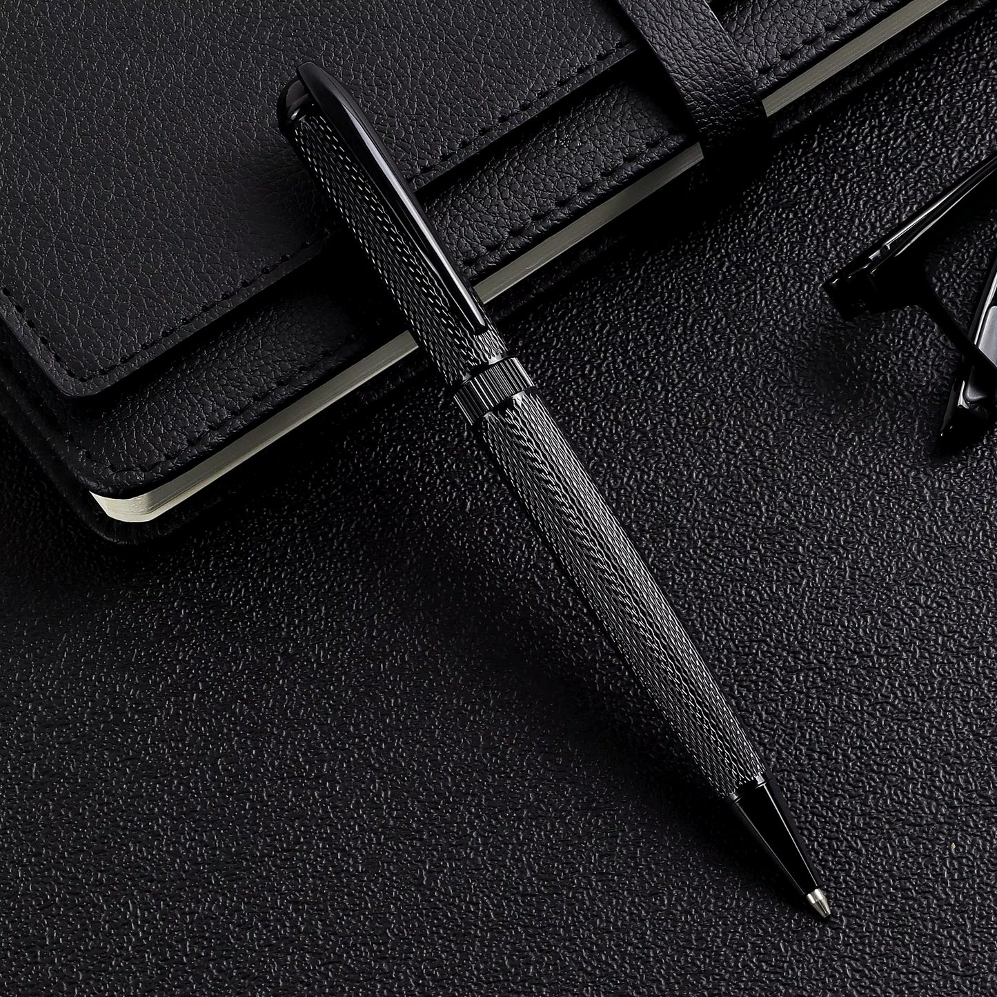 1 of Luxury Fashion Ballpoint Pen Set - Stylish Design, Black Ink, Strong Design Aesthetic, Perfect for Gifting in Gift Box"